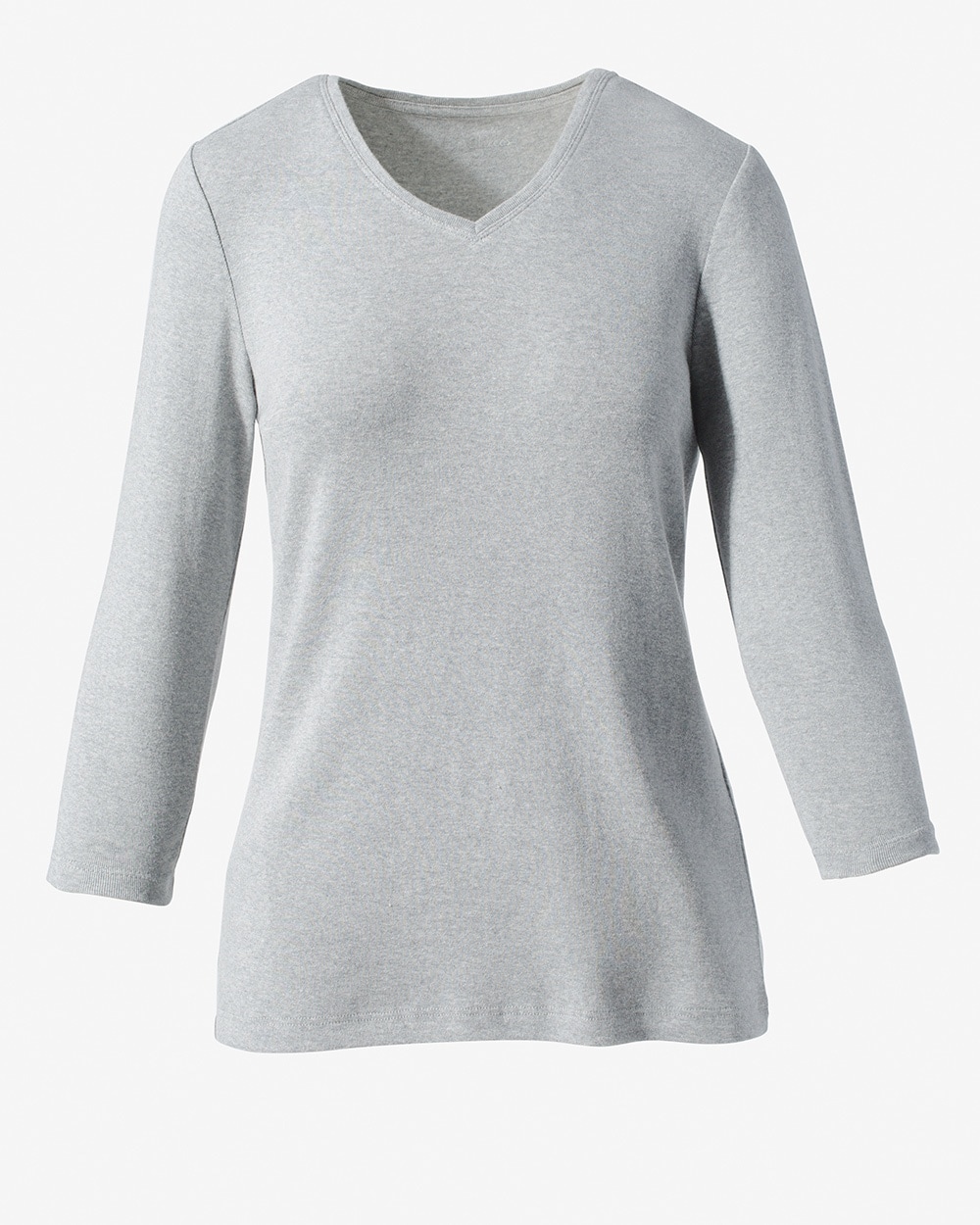 3/4-Sleeve Pullover Medium Heather Gray