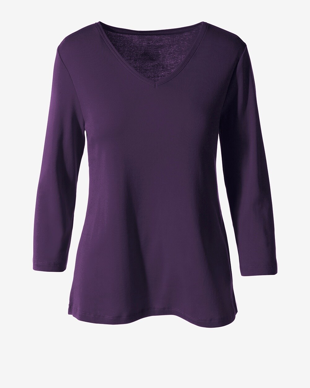 3/4-Sleeve Pullover Purple Luxe