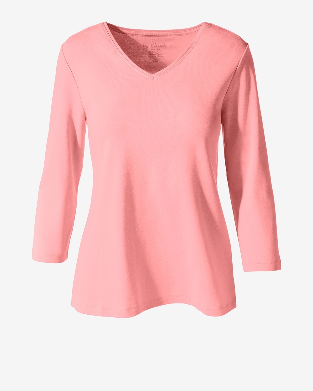 3/4-Sleeve Pullover Spiced Coral Pink