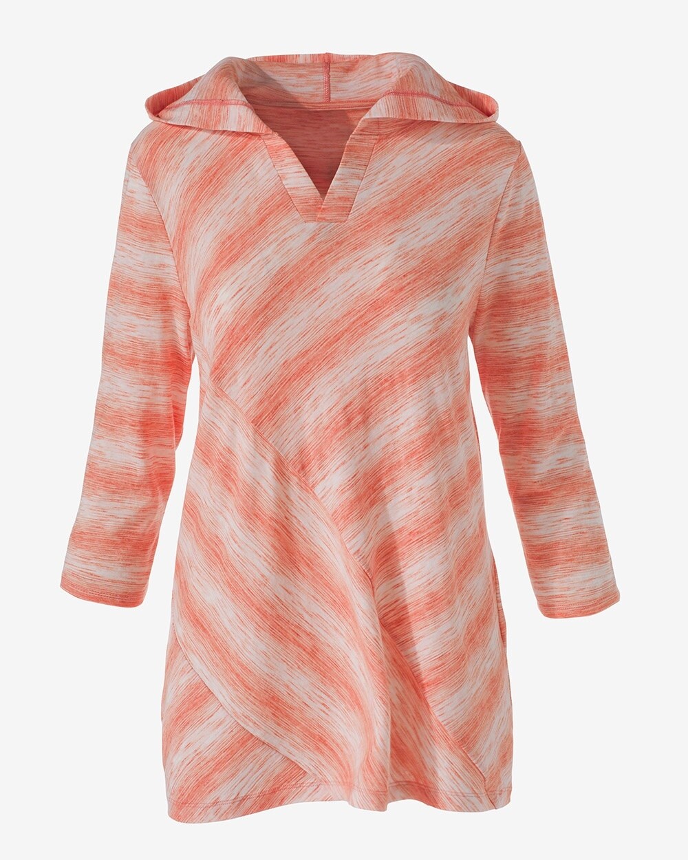 Rainbow Ombre Stripe Hooded Tunic