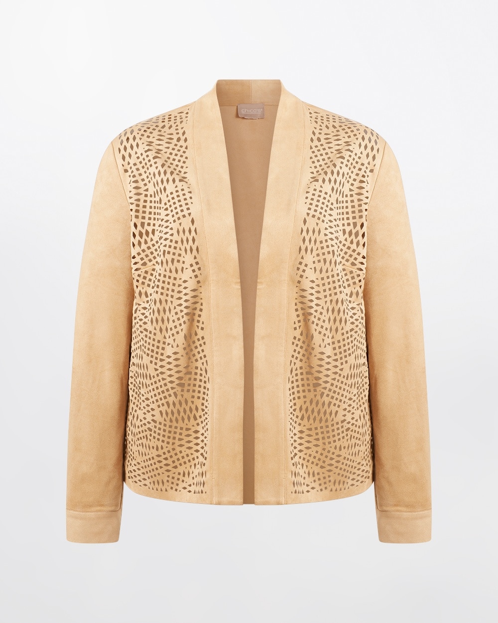 Easy Faux-Suede Perforated Jacket