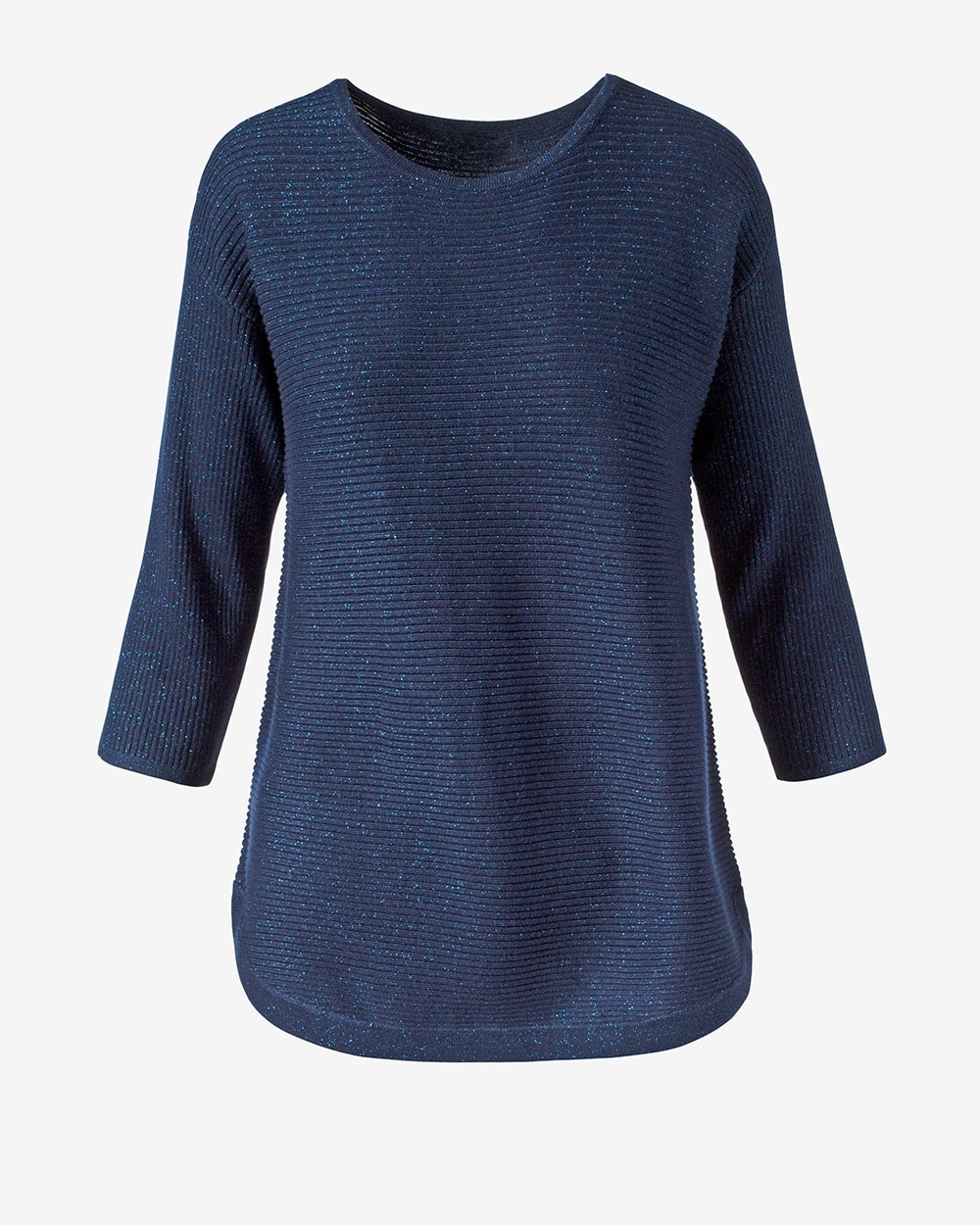 Shimmer Scoop-Neck Sweater