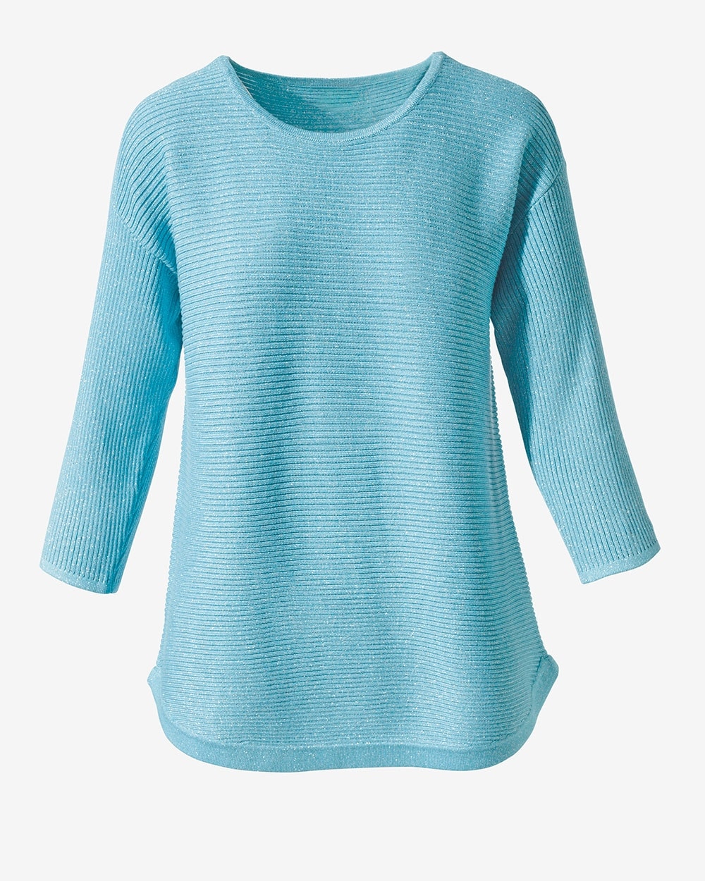 Shimmer Scoop-Neck Sweater