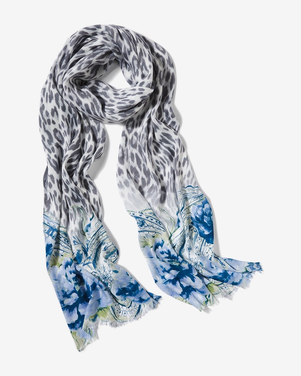 Animal Floral Fusion Oblong Scarf