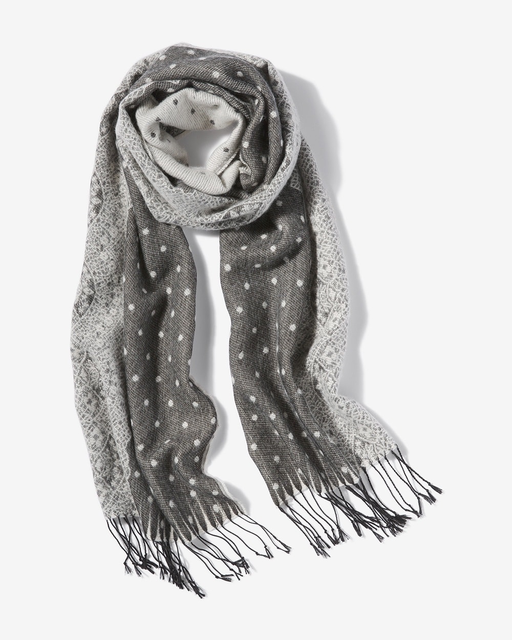 Dotted Lace Jacquard Oblong Scarf