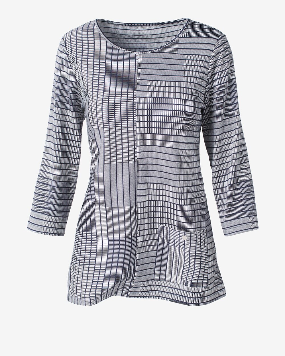 Textured Lines Pocket Tunic
