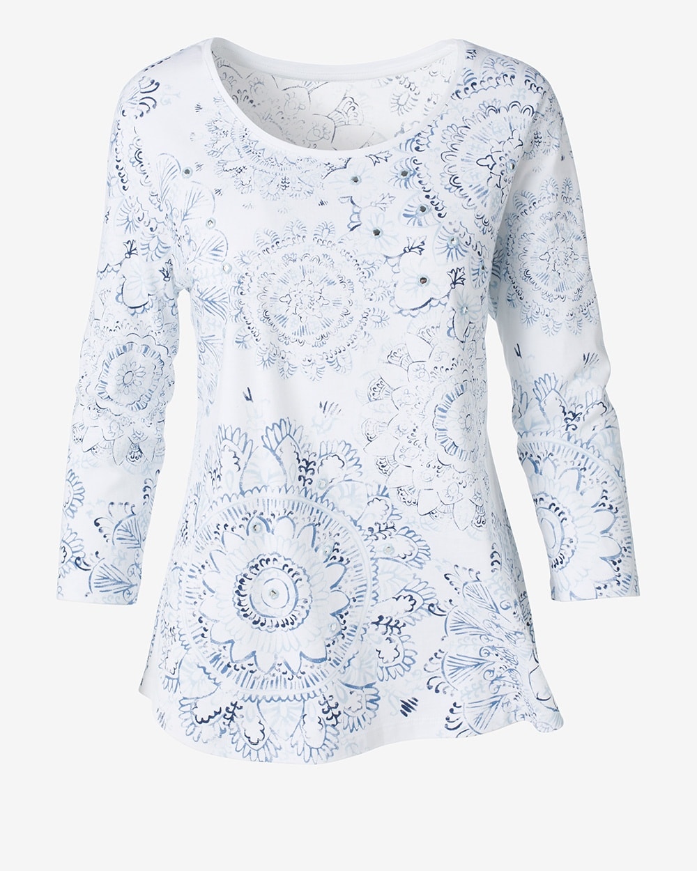 Intricate Medallions Shirttail Top