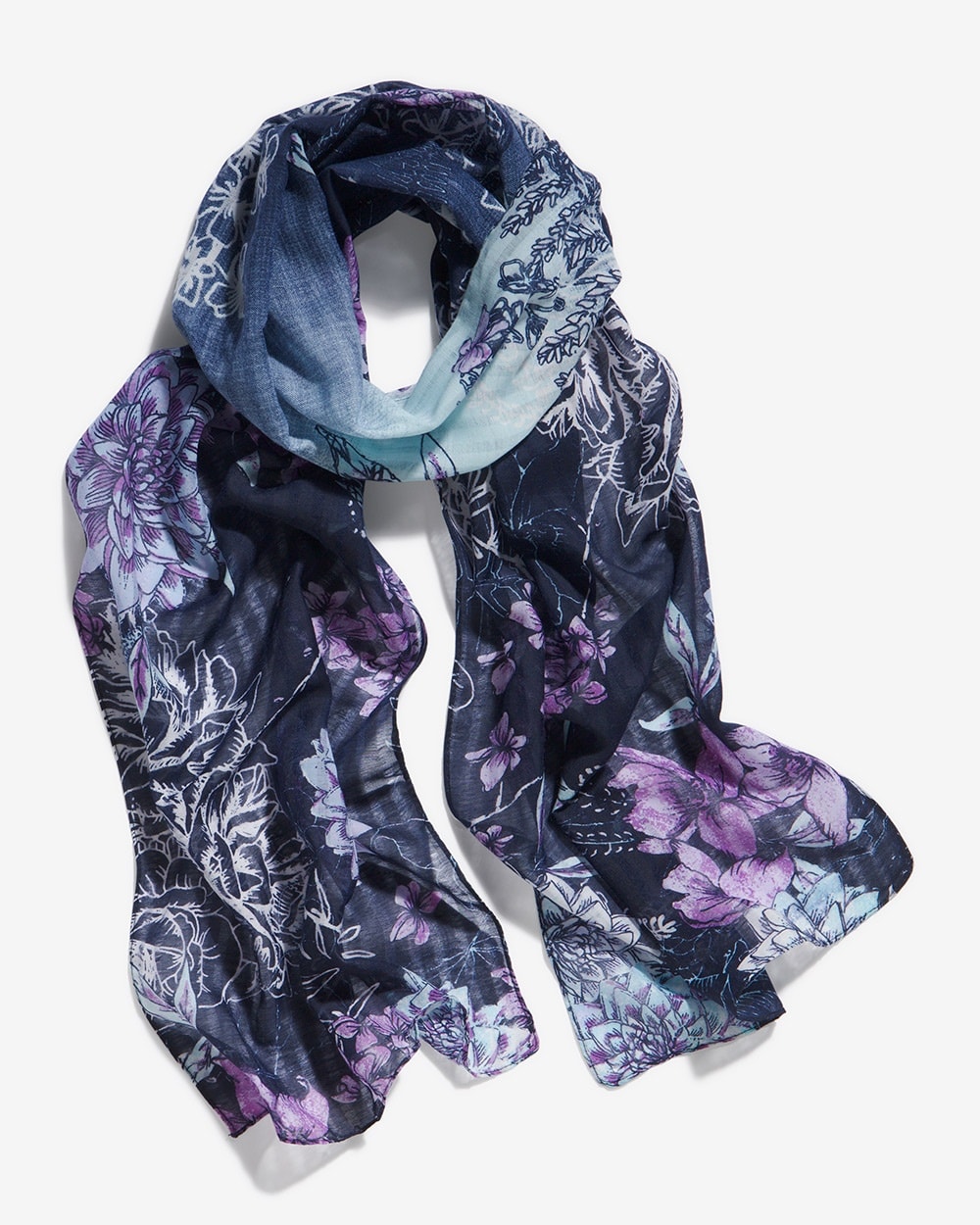 Ombre Carnations Oblong Scarf