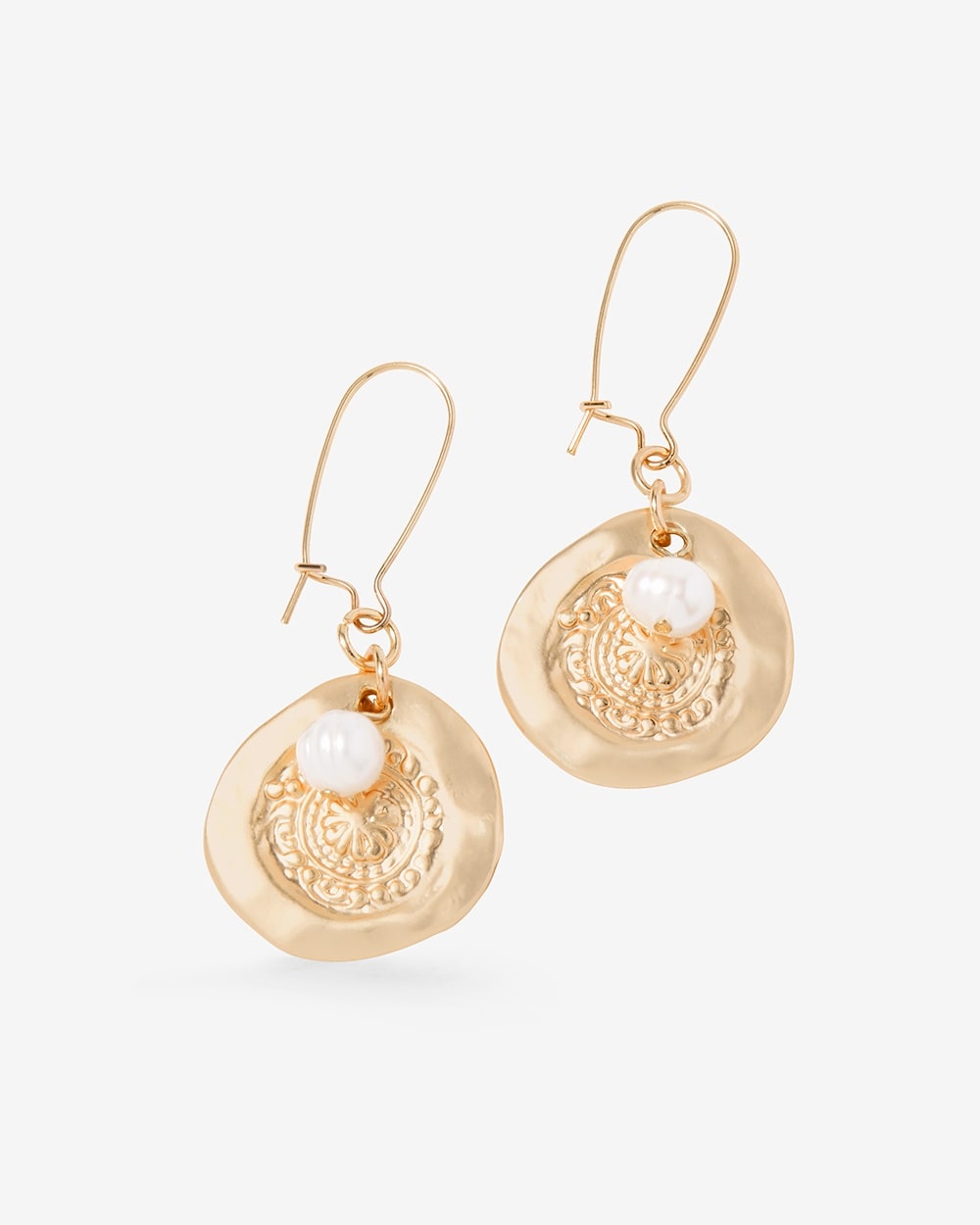 Coin And Pearl Earrings