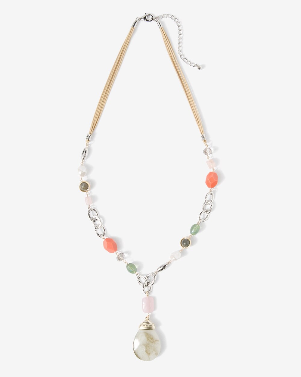 Ava Stone Drop Pendant Necklace