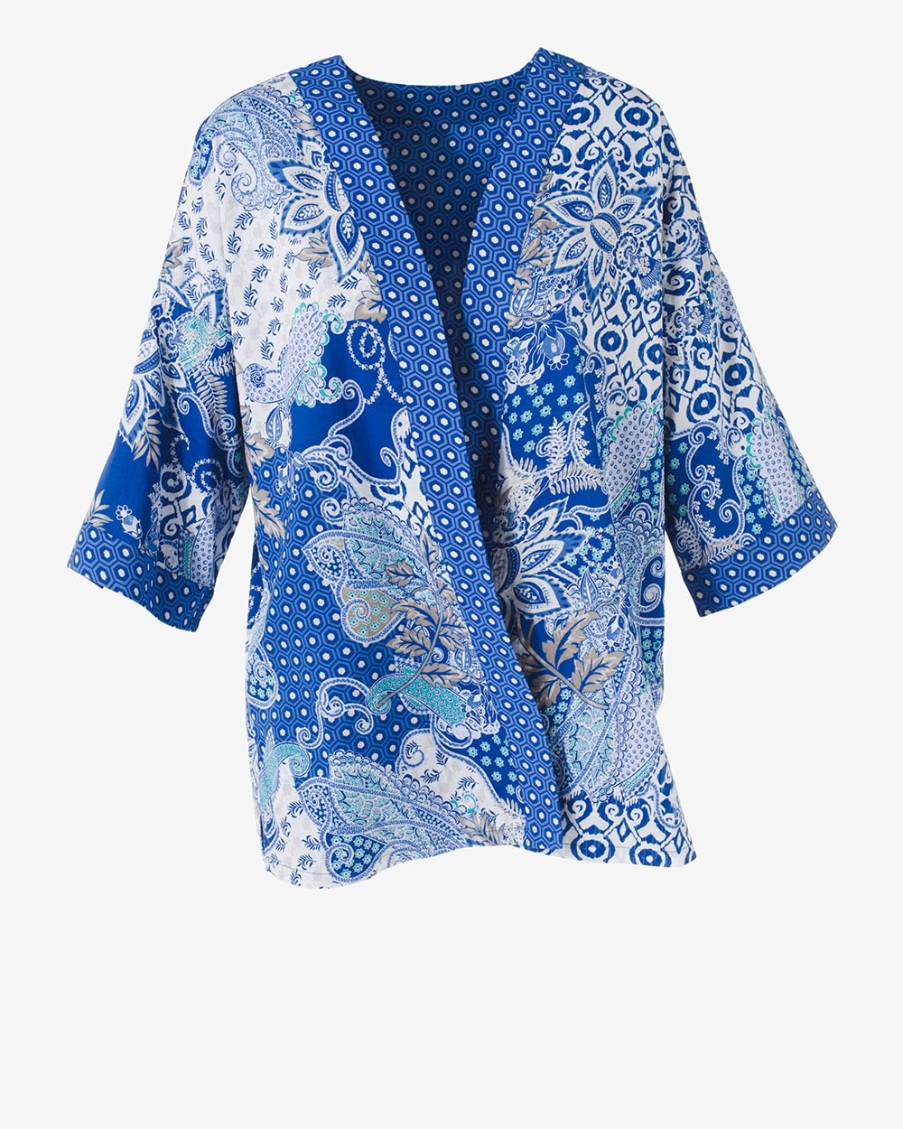 Paisley Paradise 3/4-Sleeve Kimono