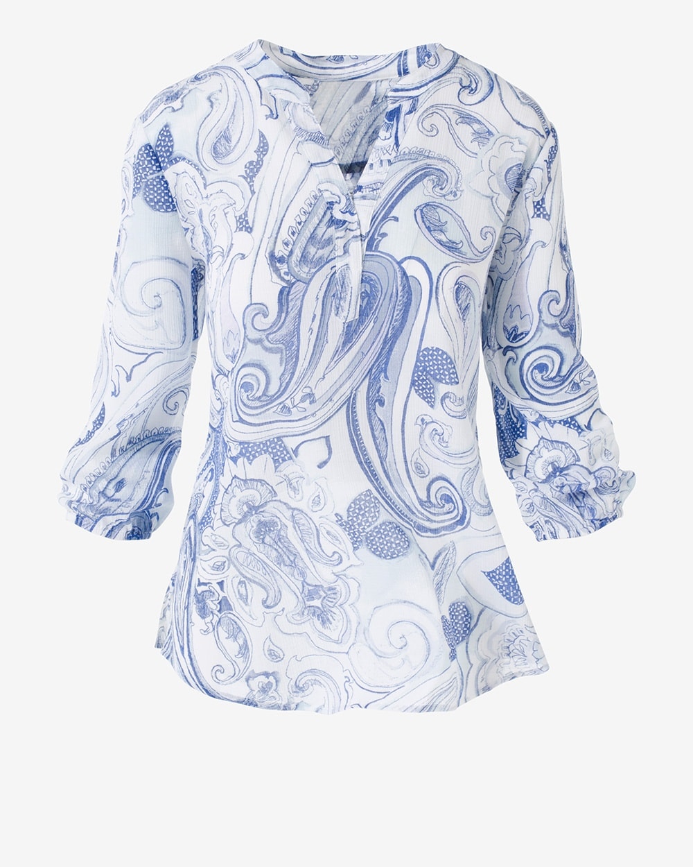 Painted Paisley Popover Top