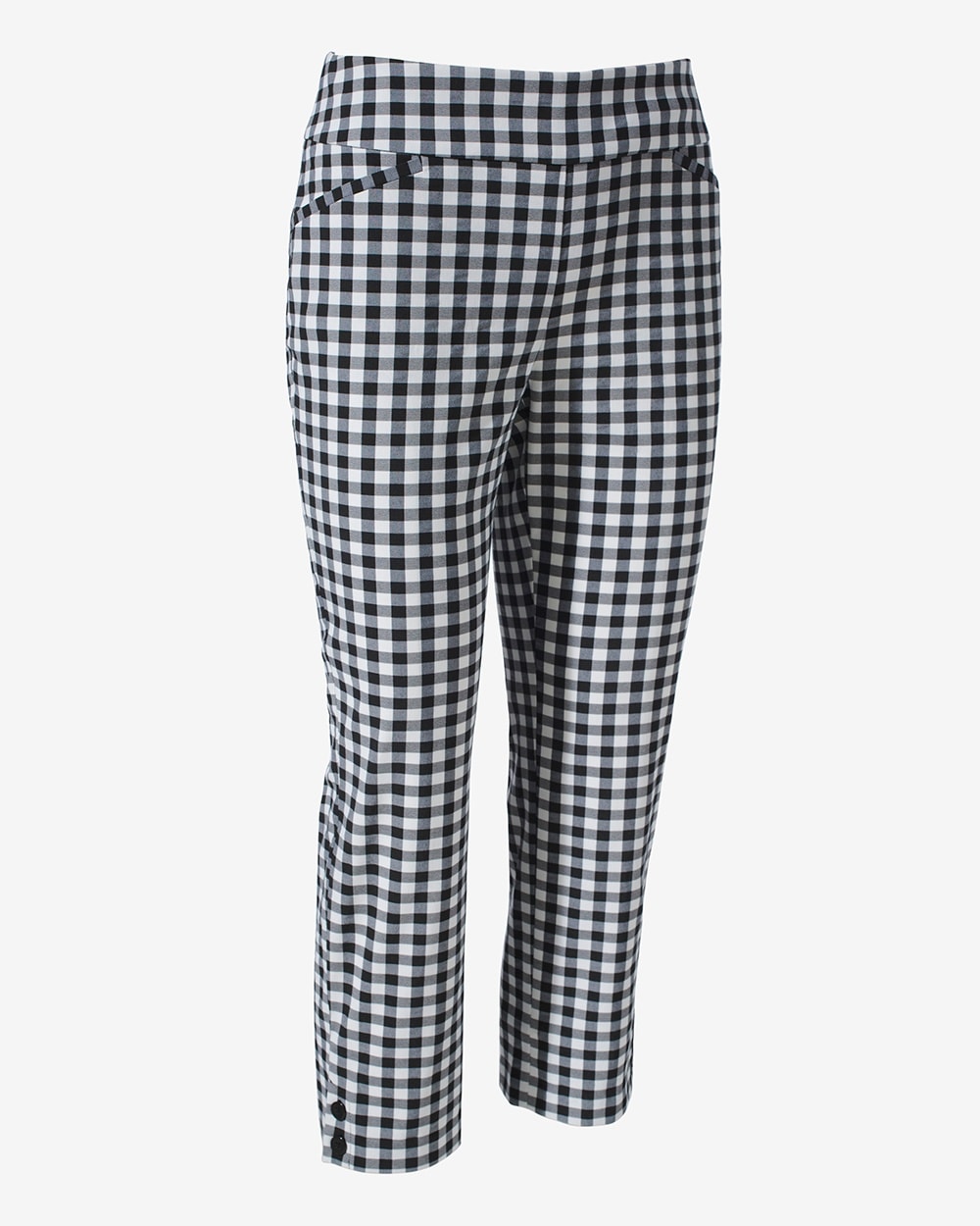 Perfect Stretch Fabulously Slimming Gingham Crop Pants