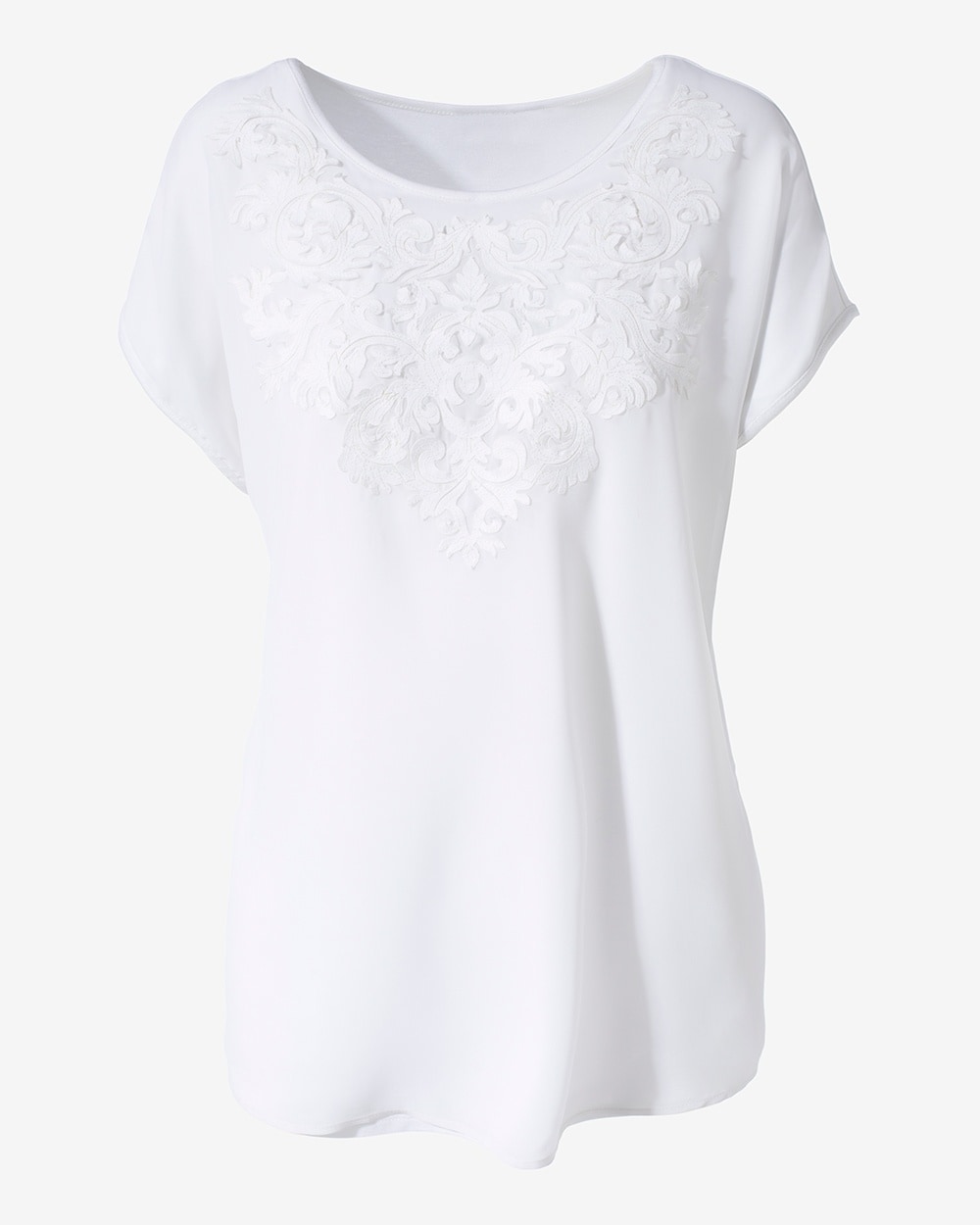 Easywear Embroidered Short Sleeve Tunic