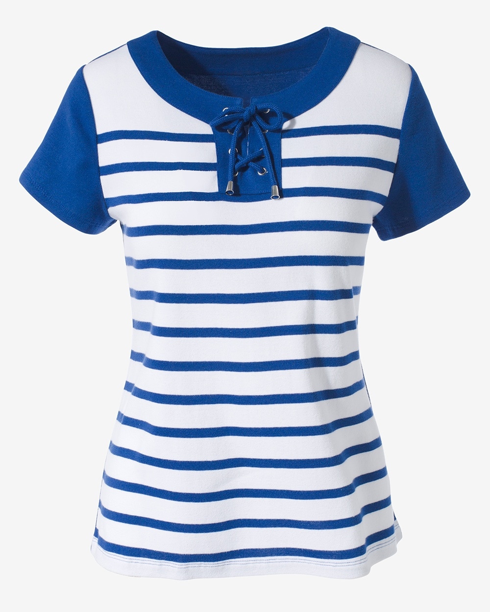 Weekends Sailor Stripe Lace-Up Tee