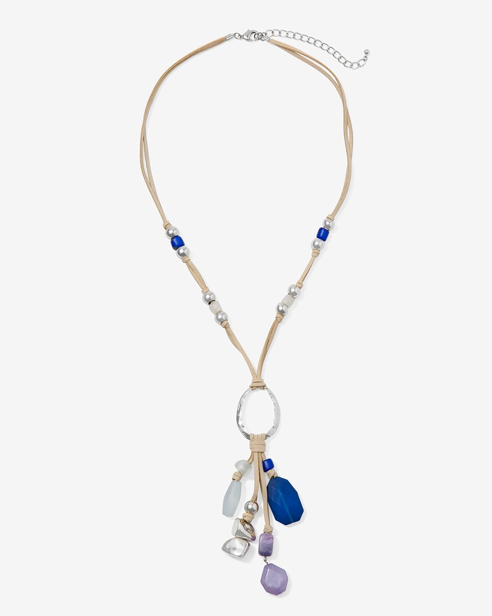 Carnival Seaglass Tassel Pendant Necklace