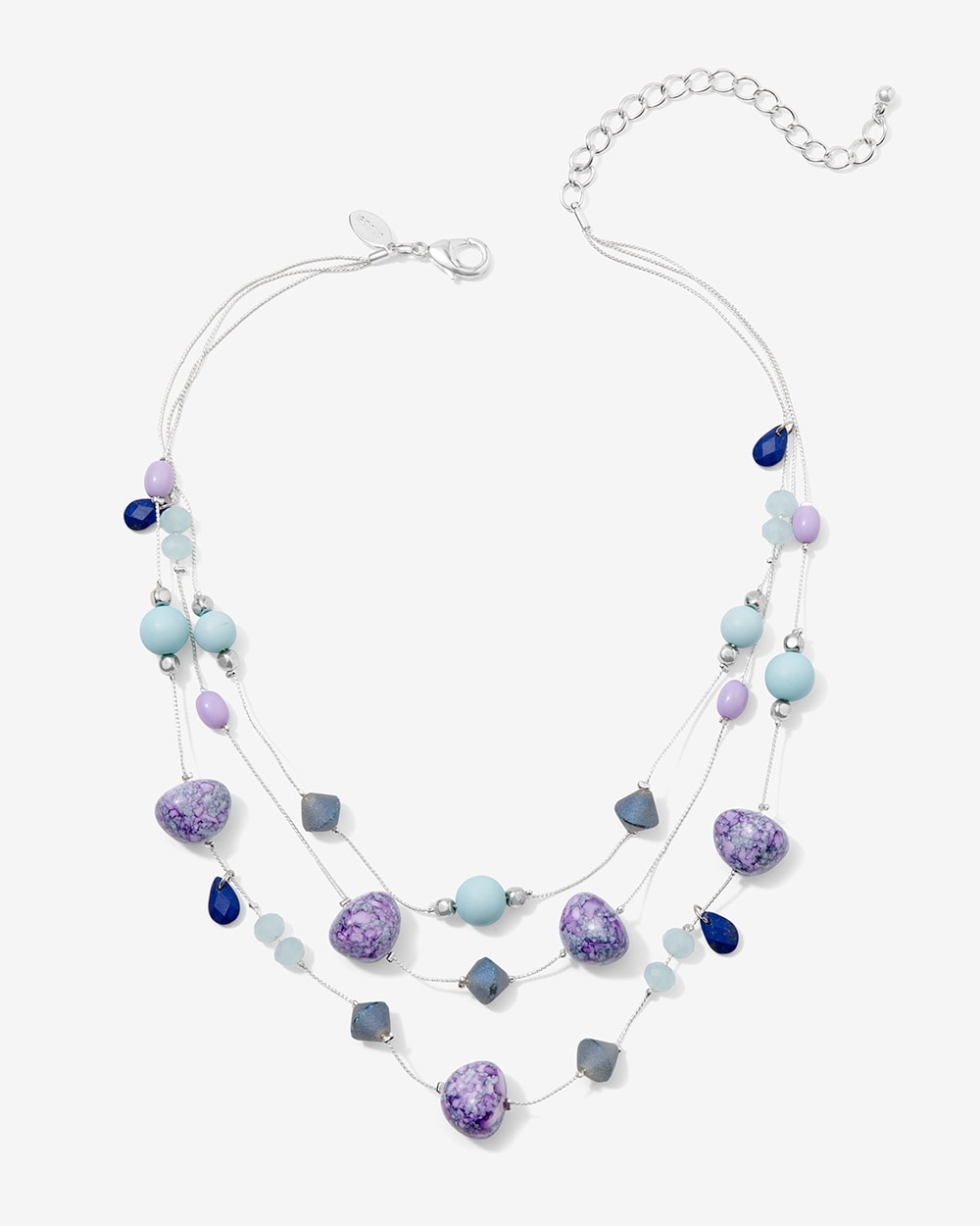 Summerlyn Crackled Bead Illusion Necklace
