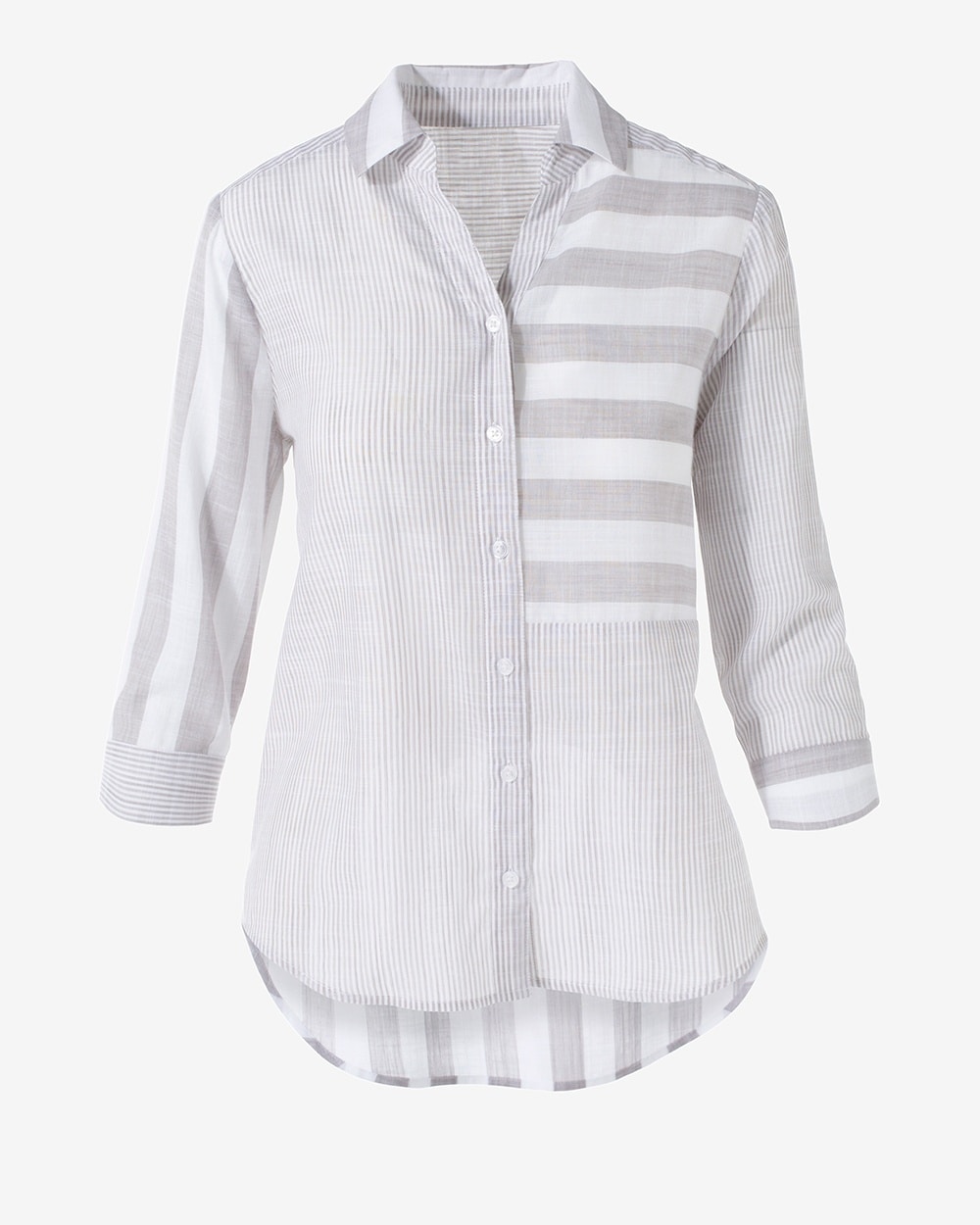 Yarnyed Patchwork Button-Down Top