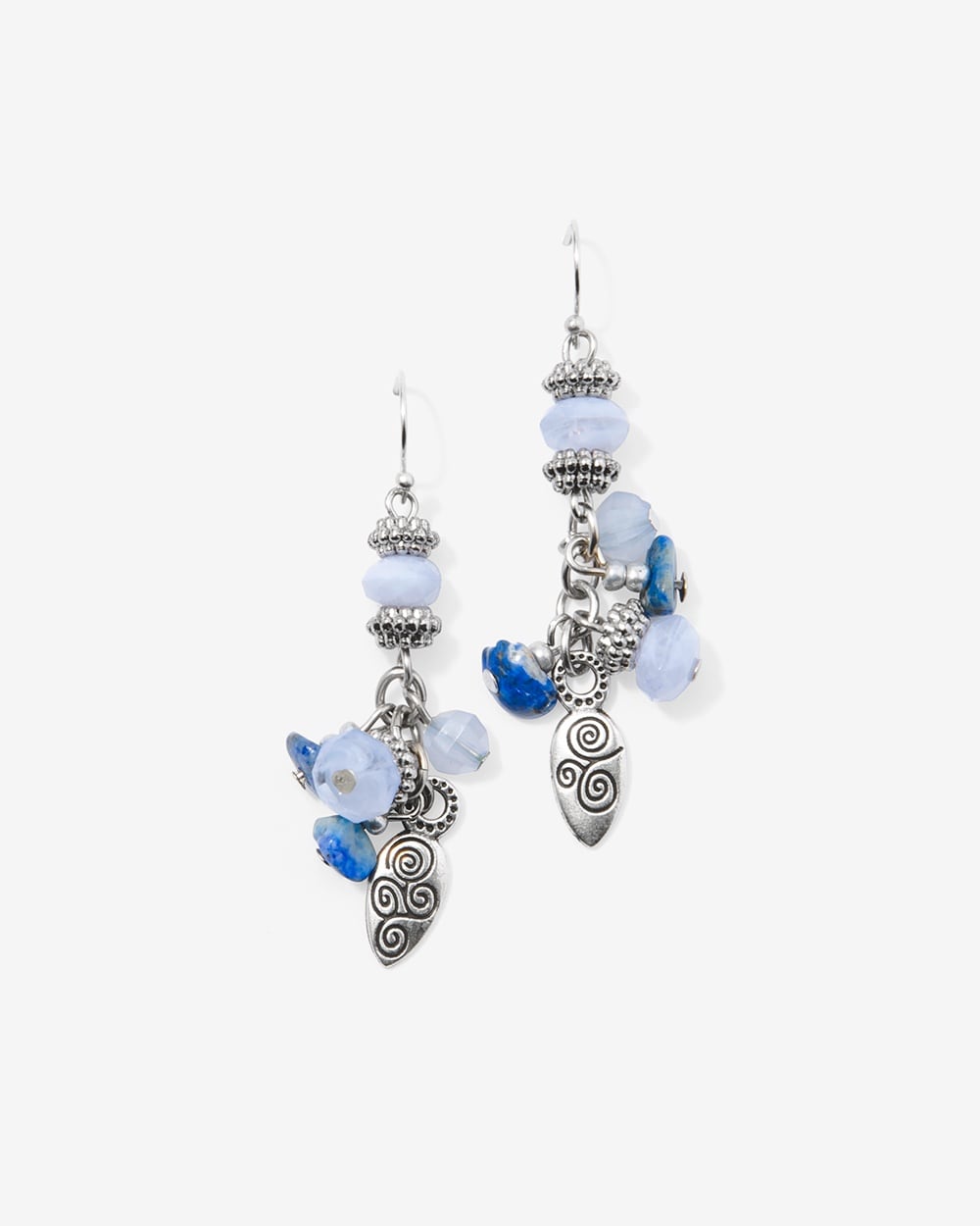 Blue Dream Beaded Cluster Earrings