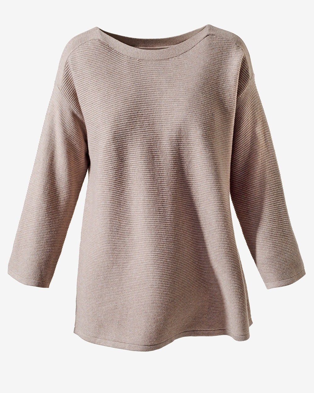 Textured Boat-Neck Pullover Sweater