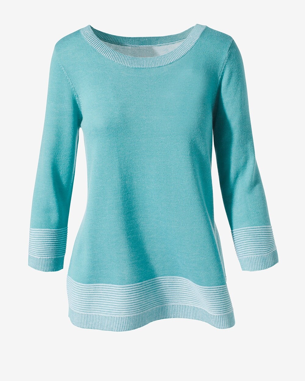 Rib-Trim Pullover Sweater