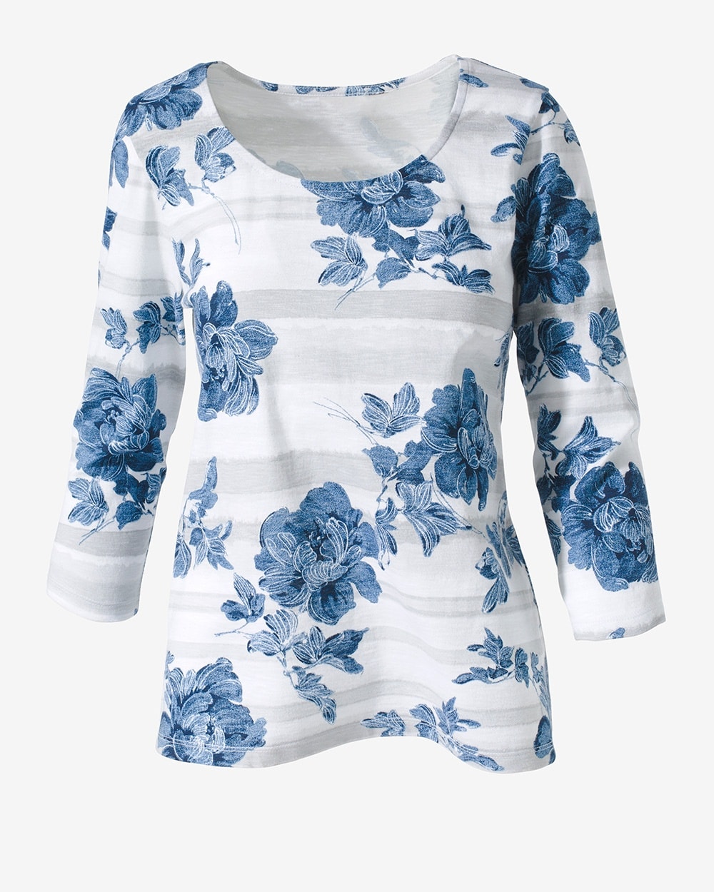 Floral Delight Smooth Scoop-Neck Tee