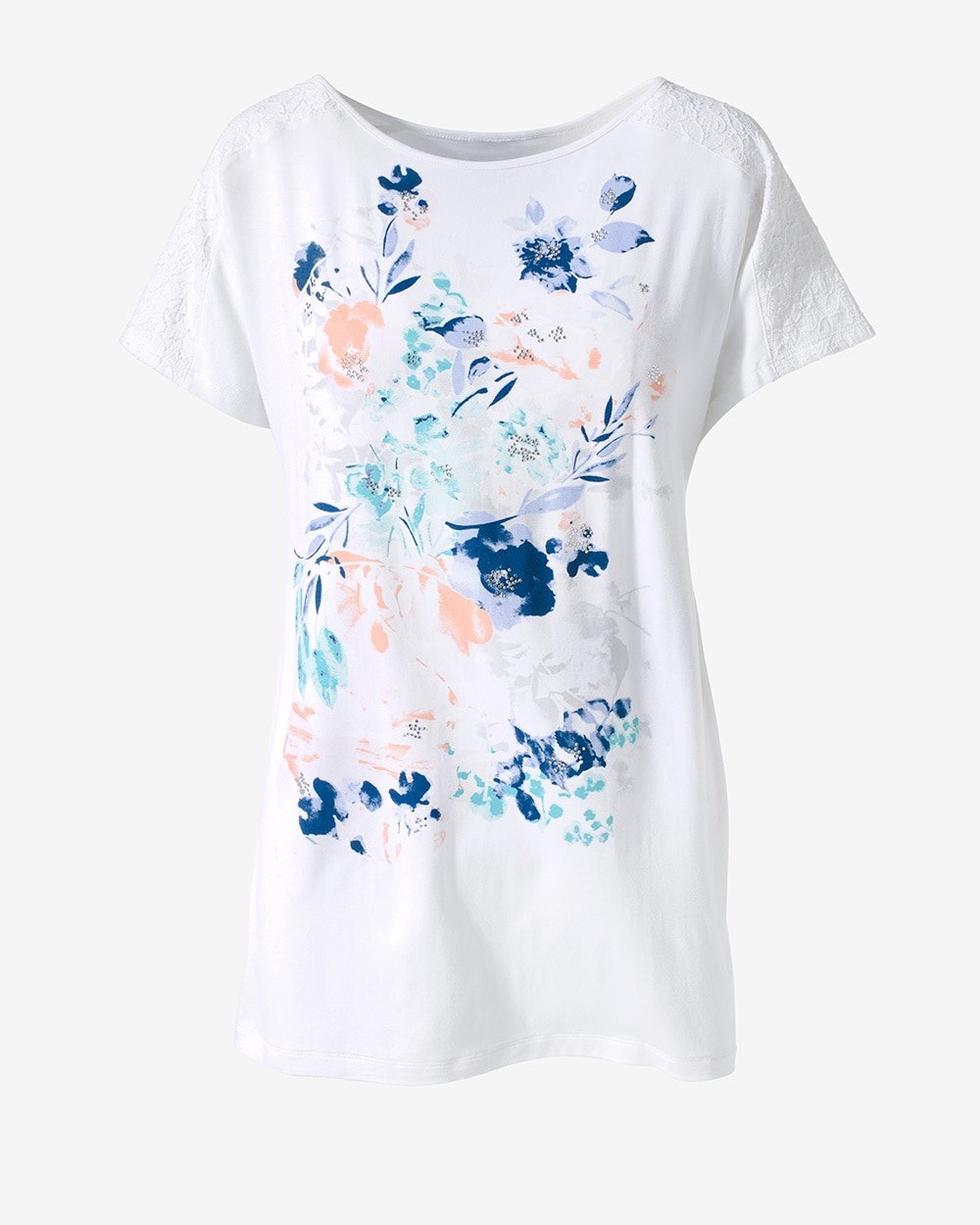 Heavenly Floral Lace Detail Tee
