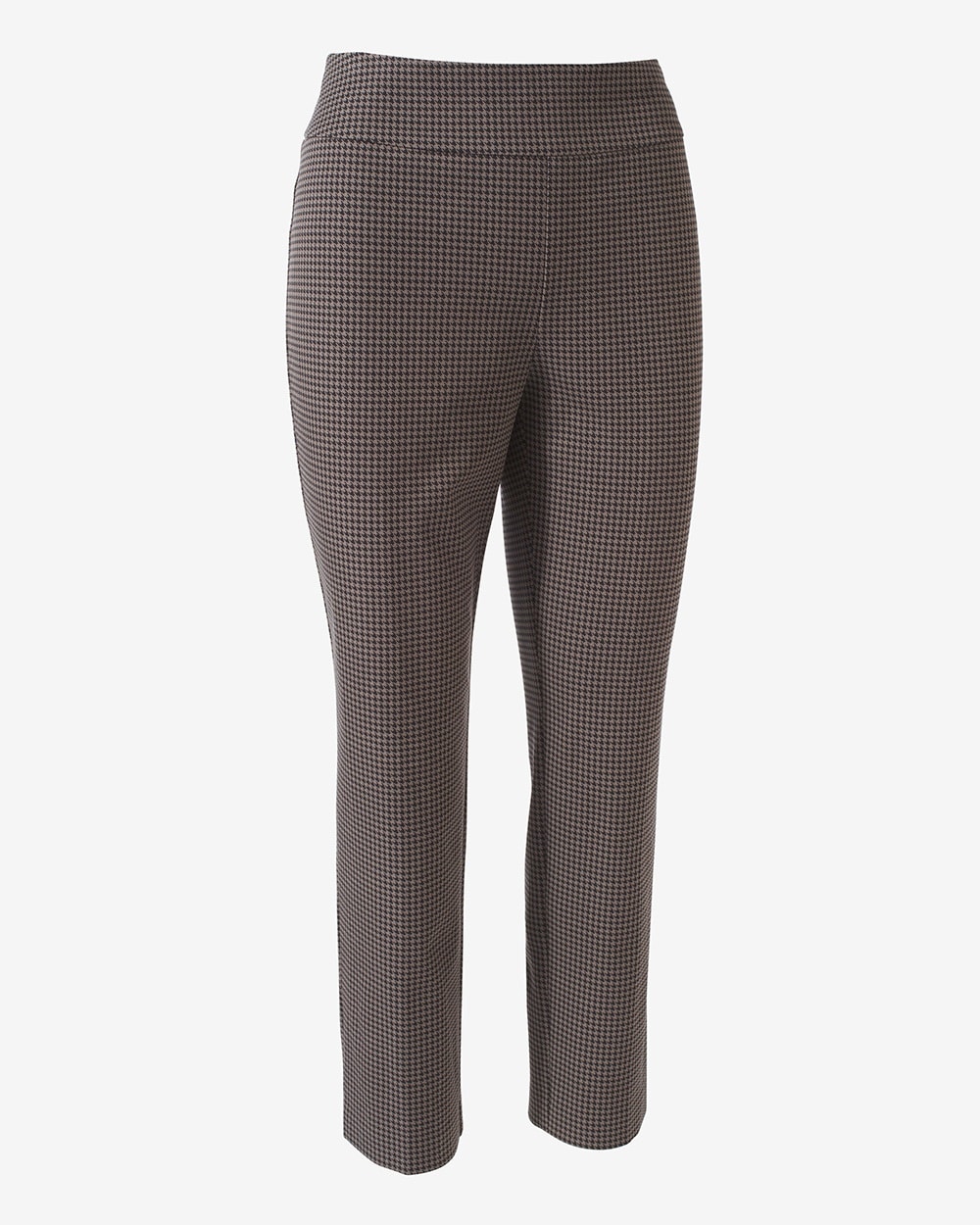 Fabulously Slimming Houndstooth Check Pull-On Ankle Pants