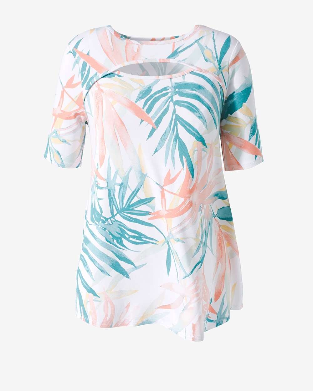 Painted Tropical Cutout Tunic