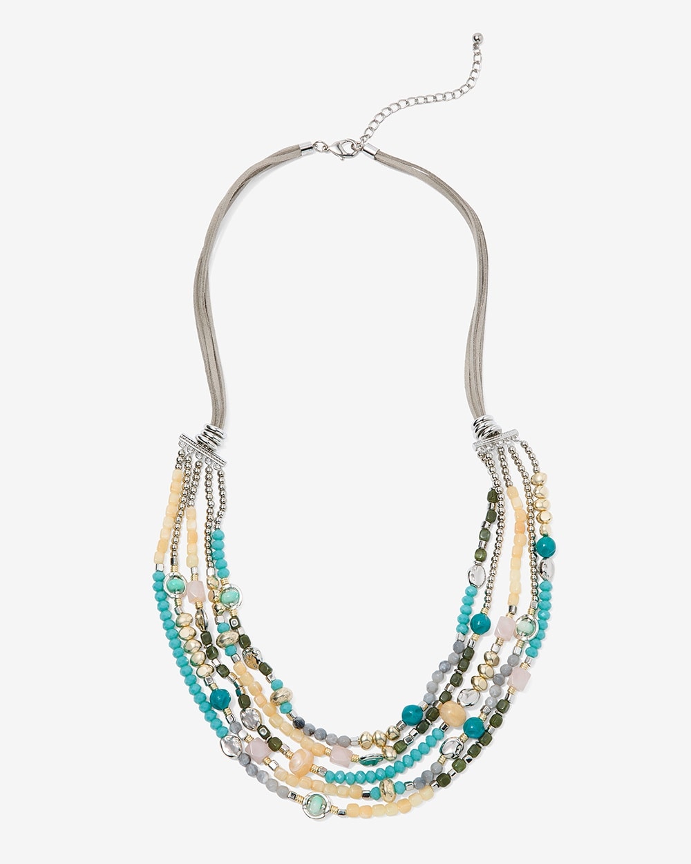 Mixed Bead Multi-Strand Necklace