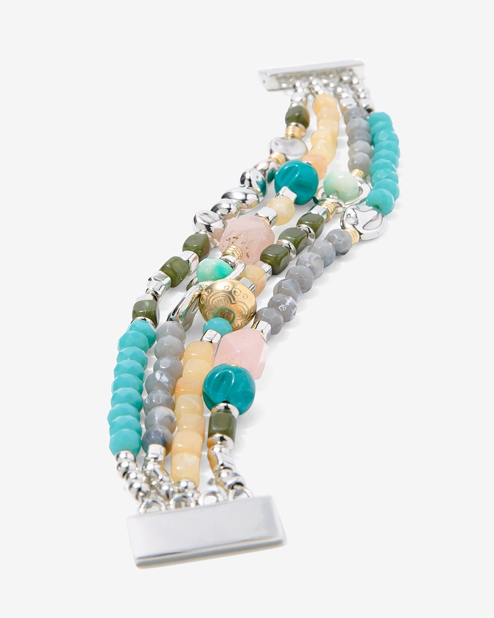 Mixed Bead Multi-Strand Bracelet