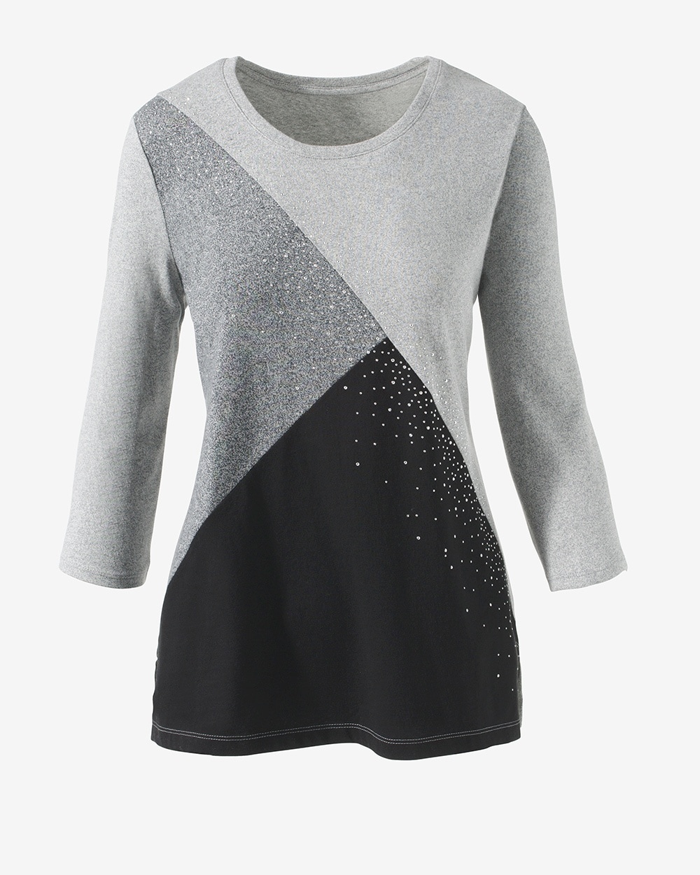 Weekends Embellished Colorblock Tunic