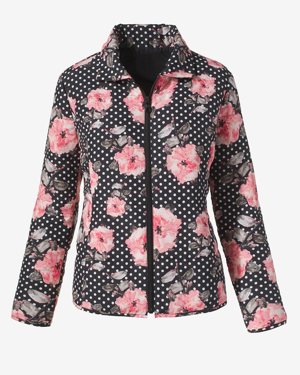 Watercolor Blossoms Puffer Jacket