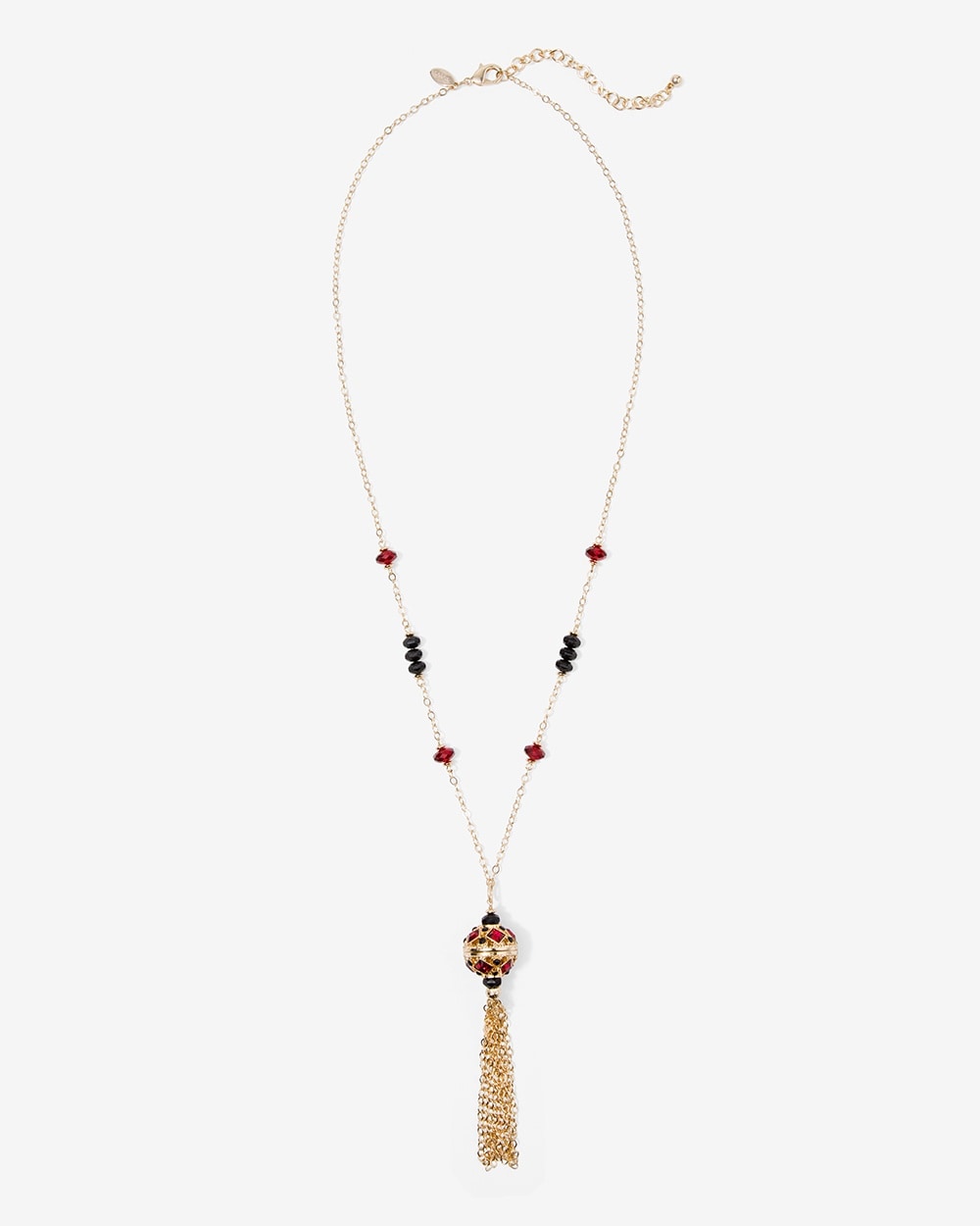 Crown Jewel Tassel Necklace