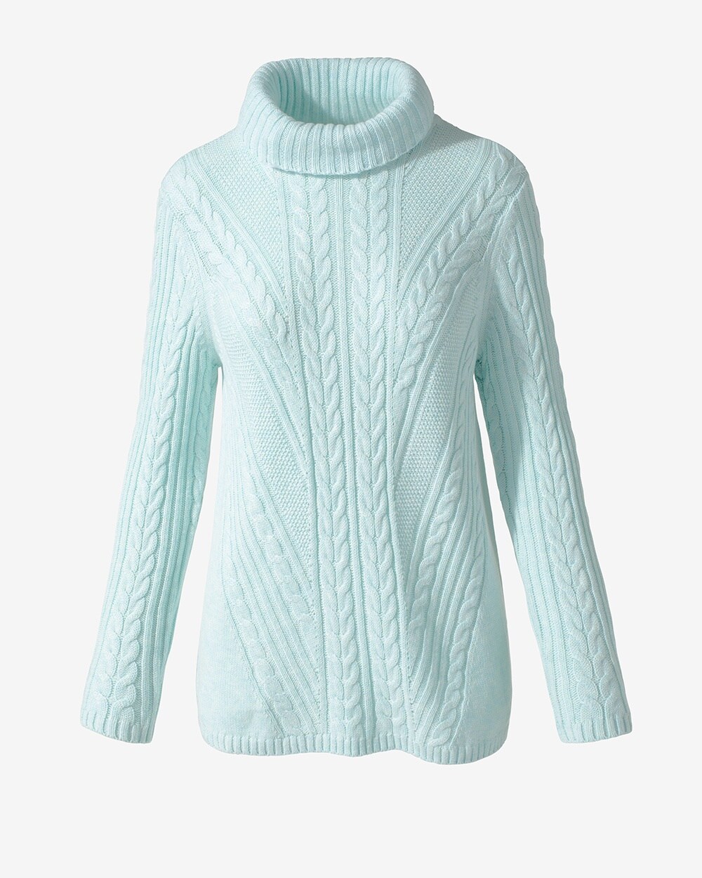 Turtleneck Novelty Cable Sweater
