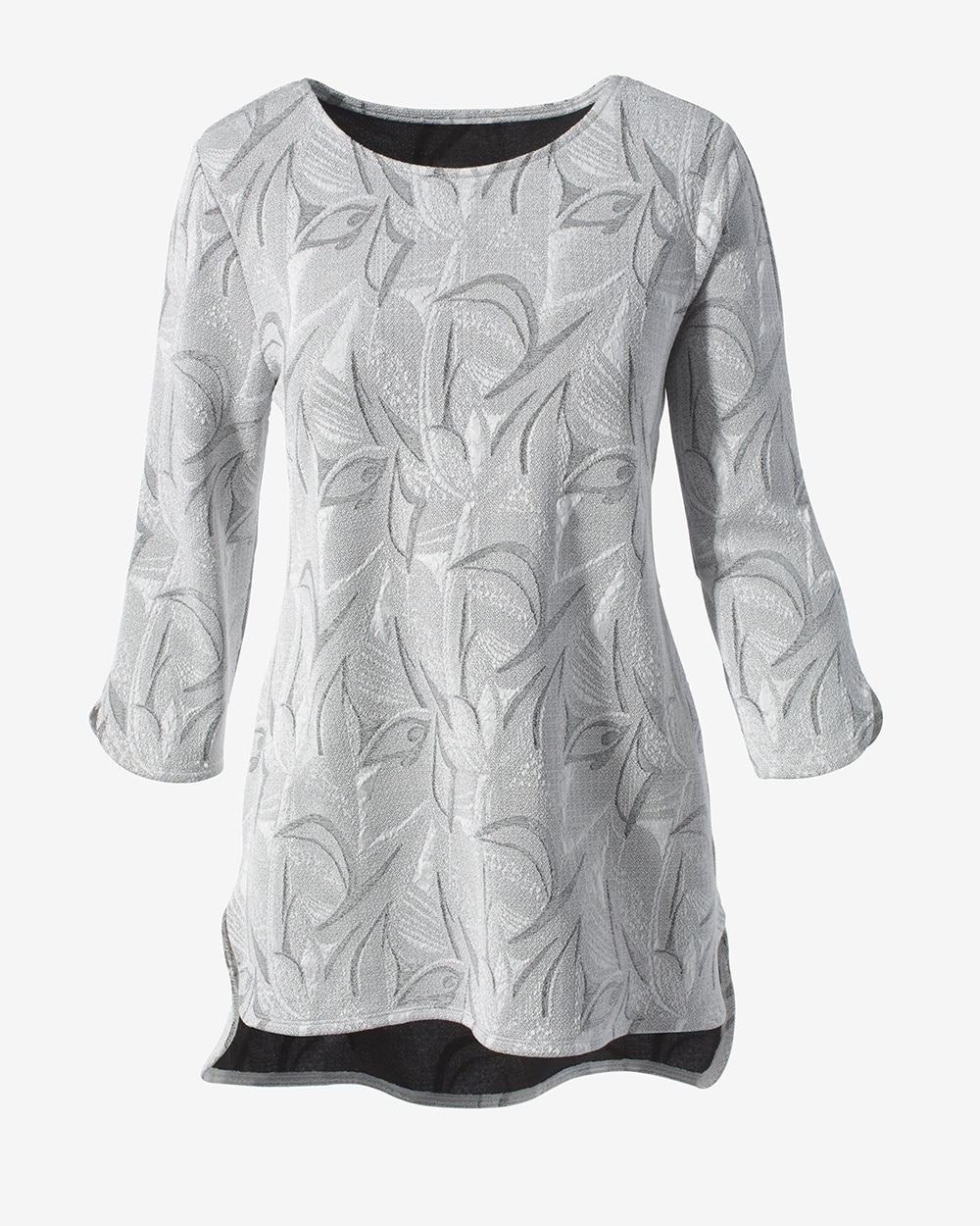 Easywear Abstract Jacquard Texture Tunic