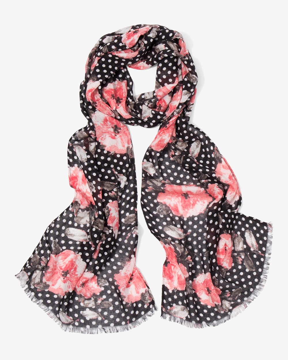 Watercolor Blossoms Oblong Scarf