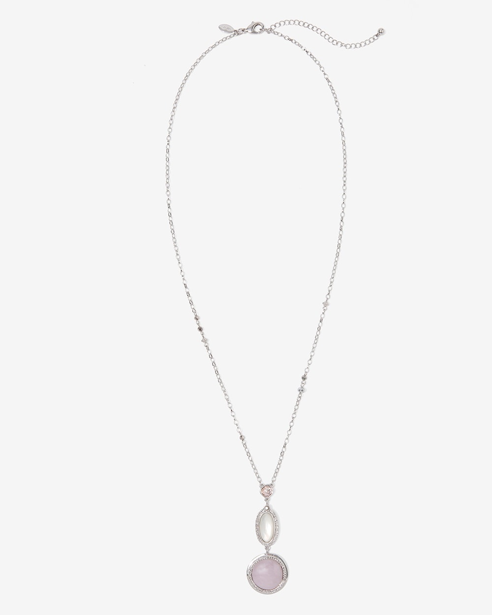 Grace Two-Stone Drop Pendant Necklace