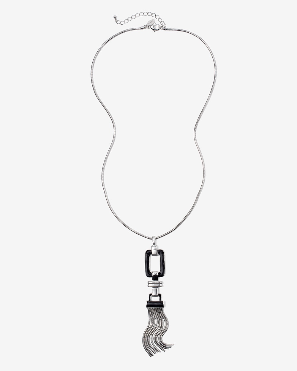 Reversible Link Tassel Pendant Necklace