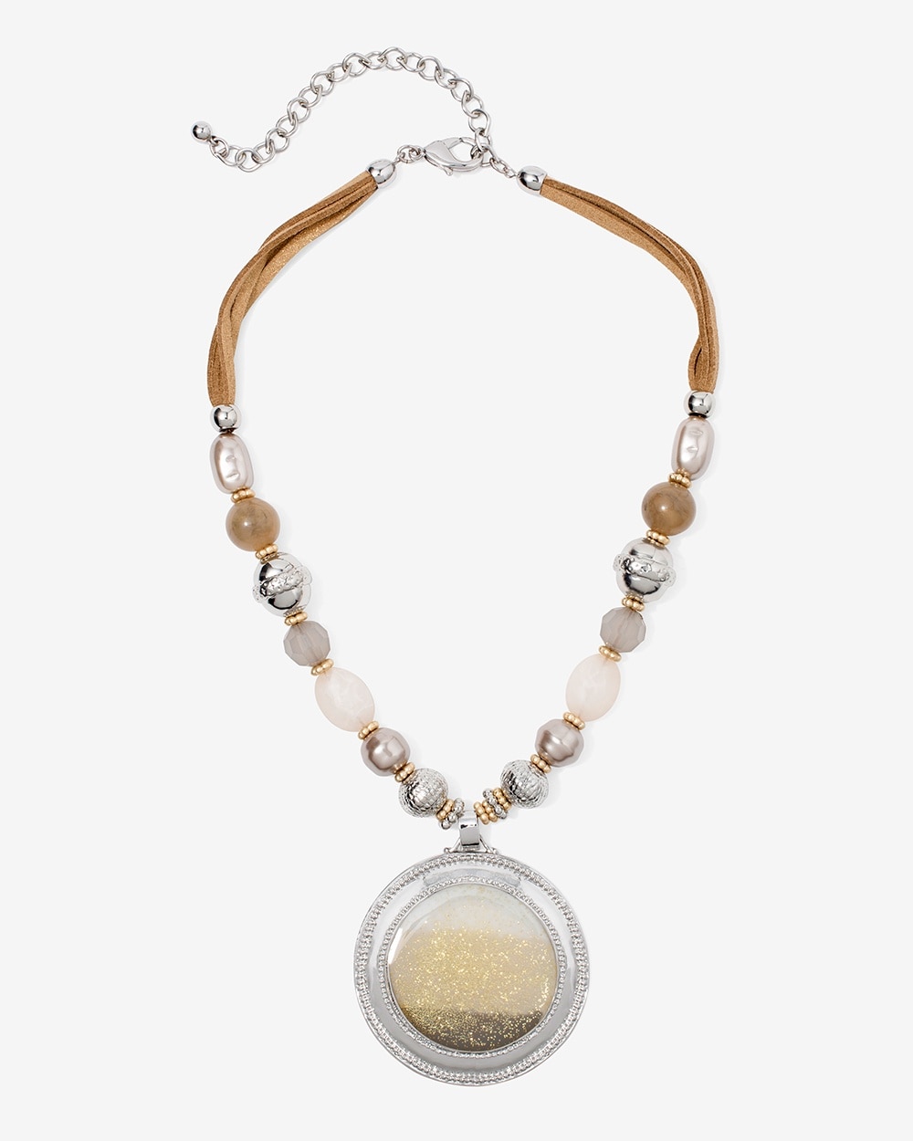Fawn Glitter Pendant Necklace
