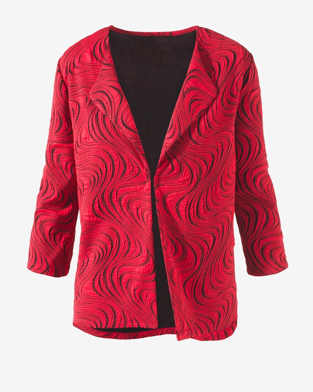 Easywear Rojo Swirls Pattern Jacket