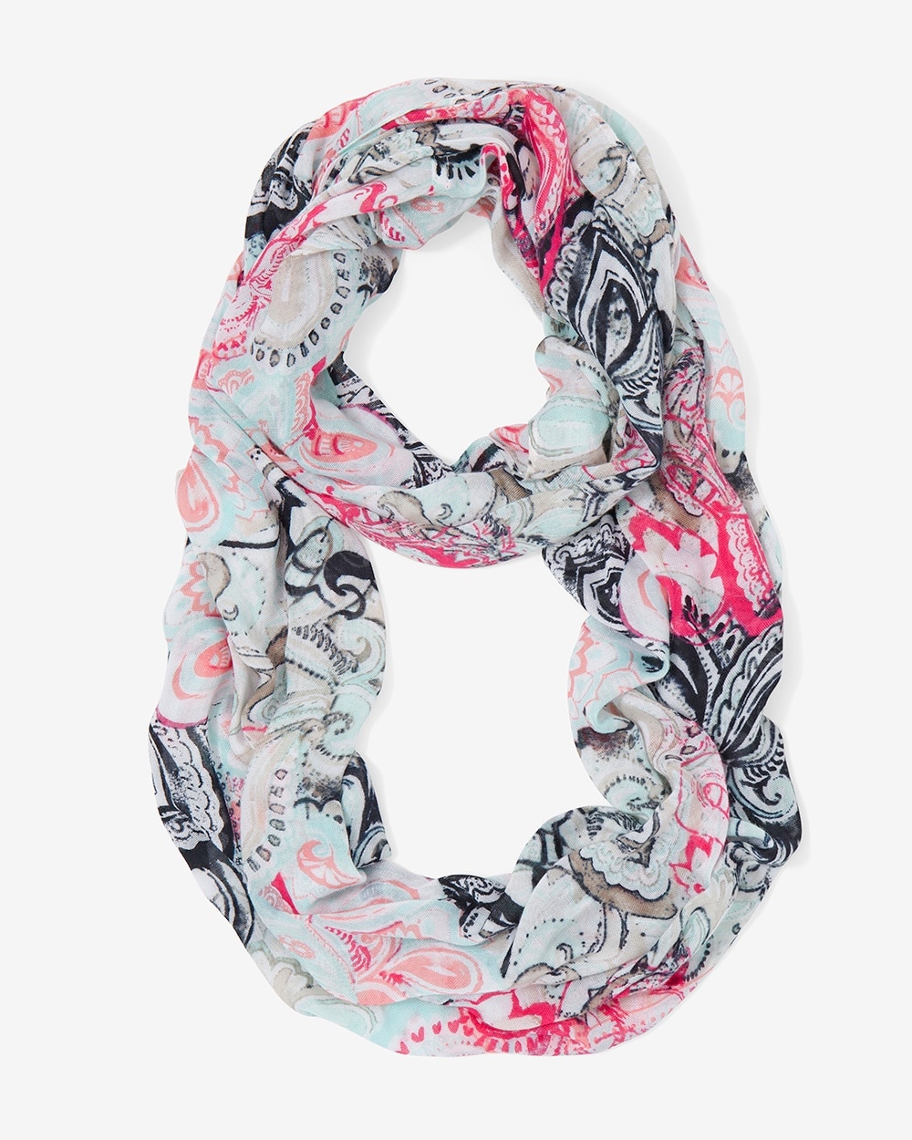 Prismatic Paisley Infinity Scarf