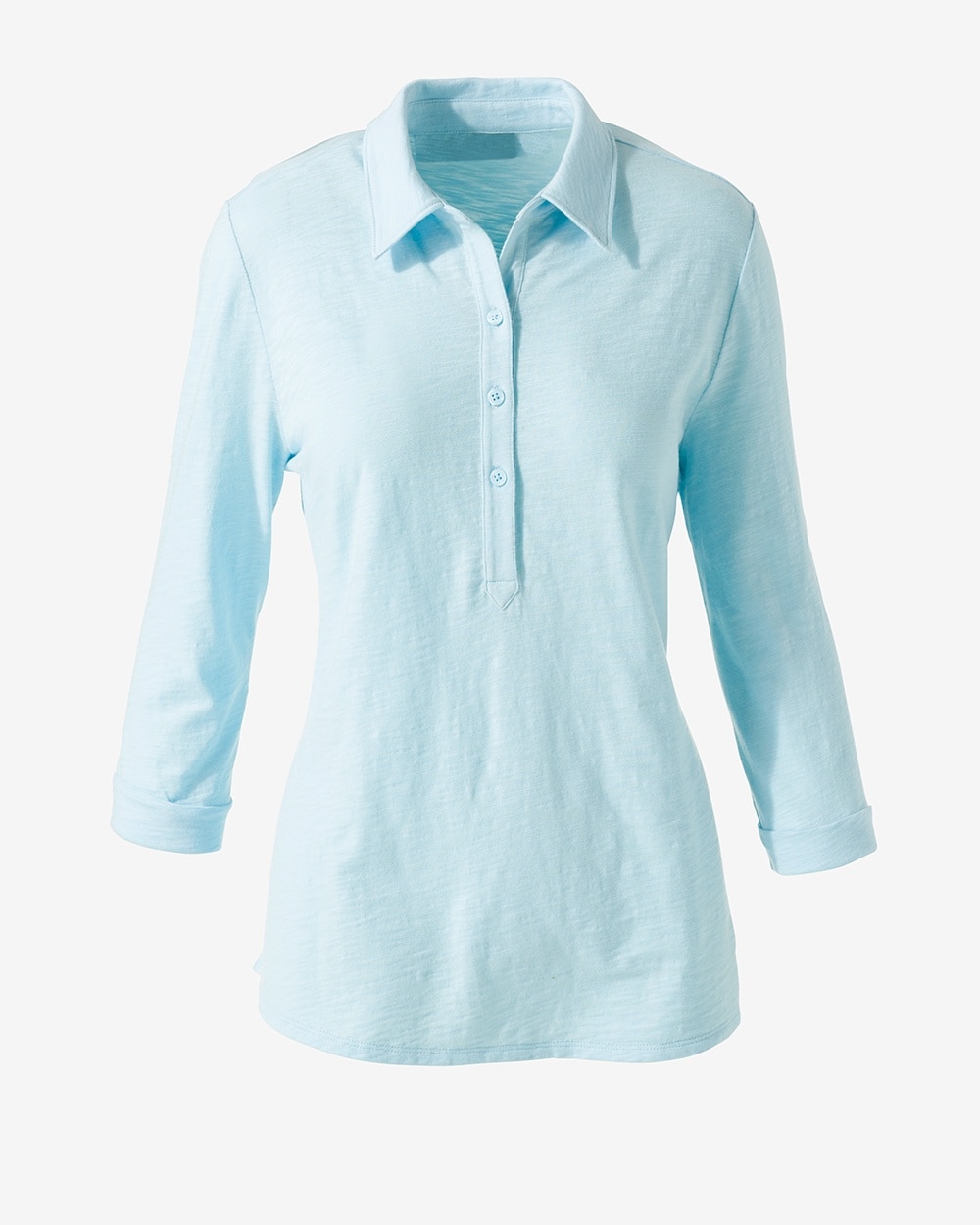 Button-Front Popover Shirt