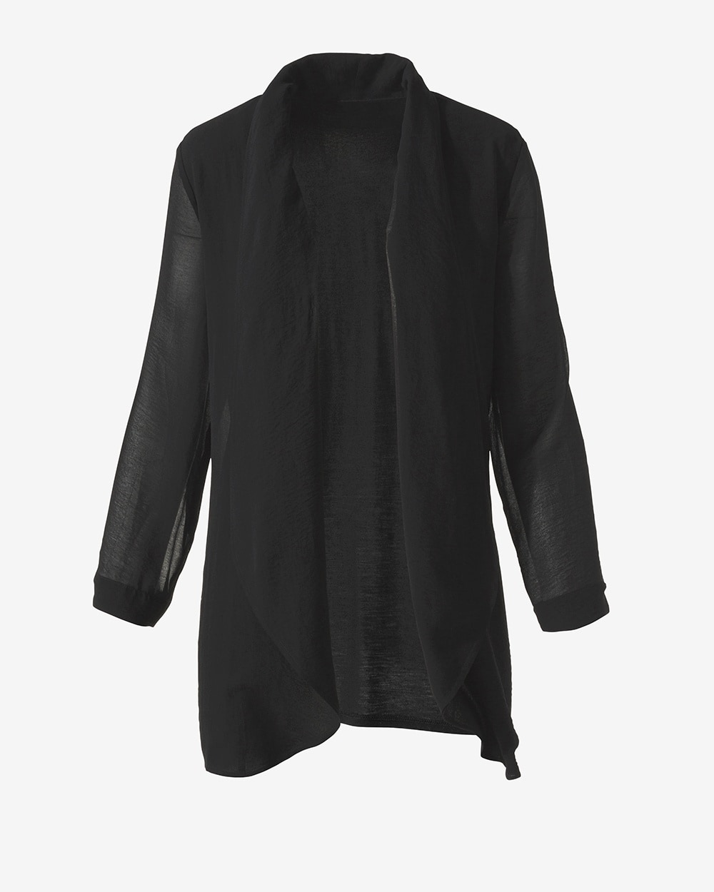 Solid Drape-Front Jacket