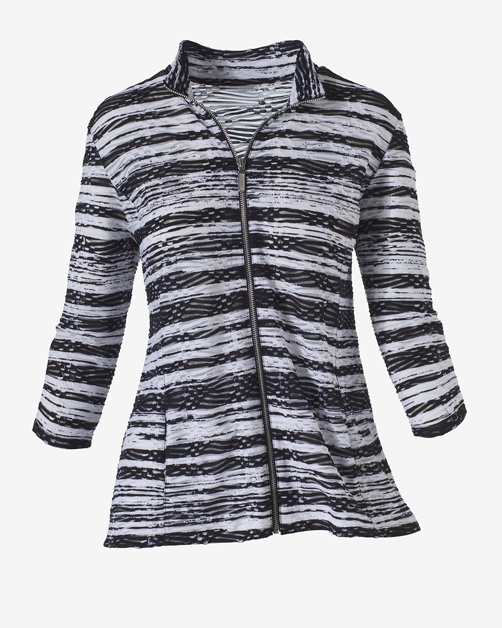 Weekends Brush-On Stripes Texture Jacket