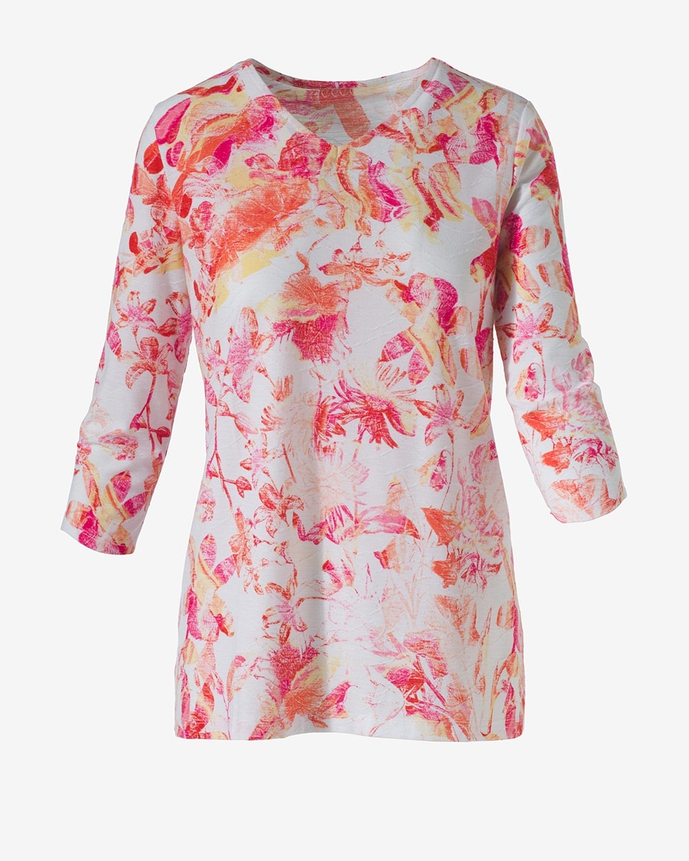 Weekends Floral Infused Texture Tunic