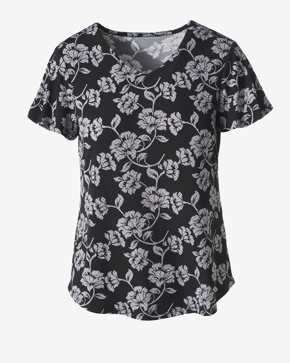 Crafted Floral Flutter Shirttail Tee