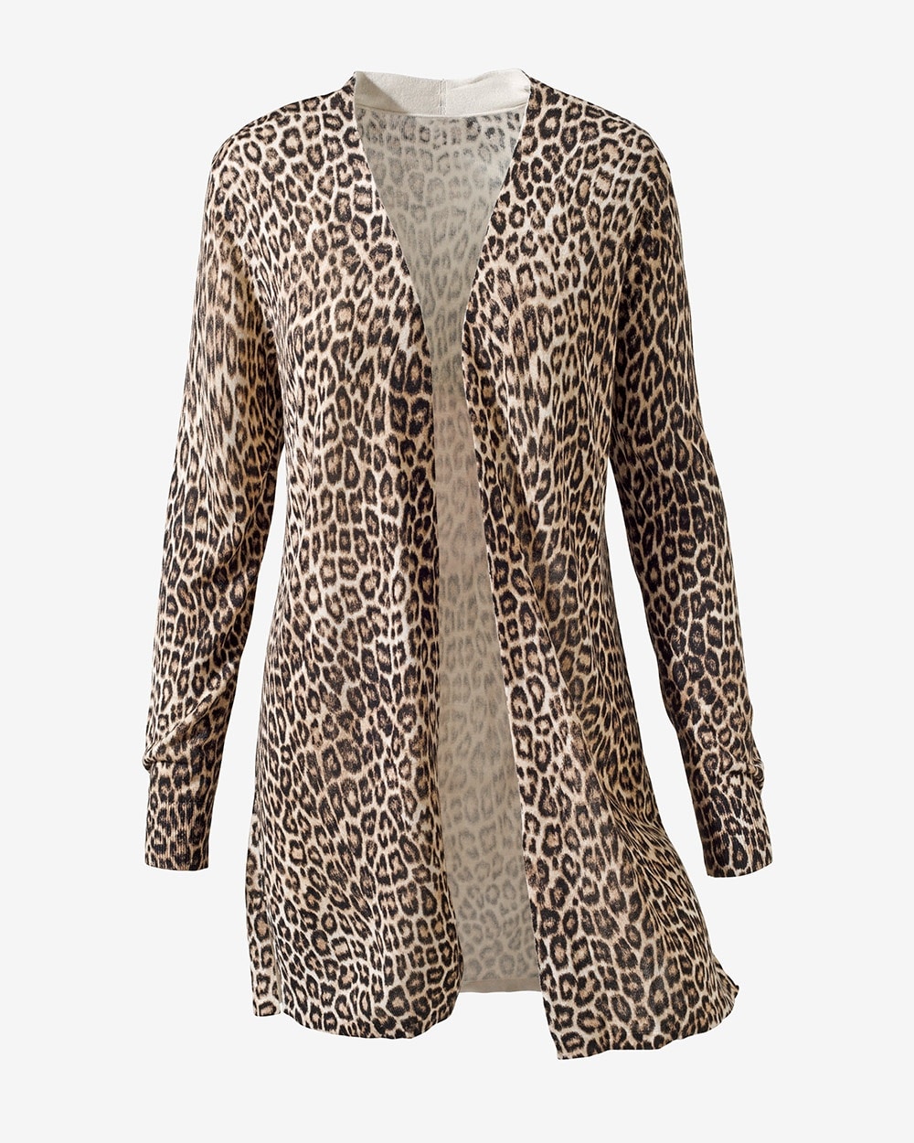 Leopard-Print Long-Sleeve Cardigan