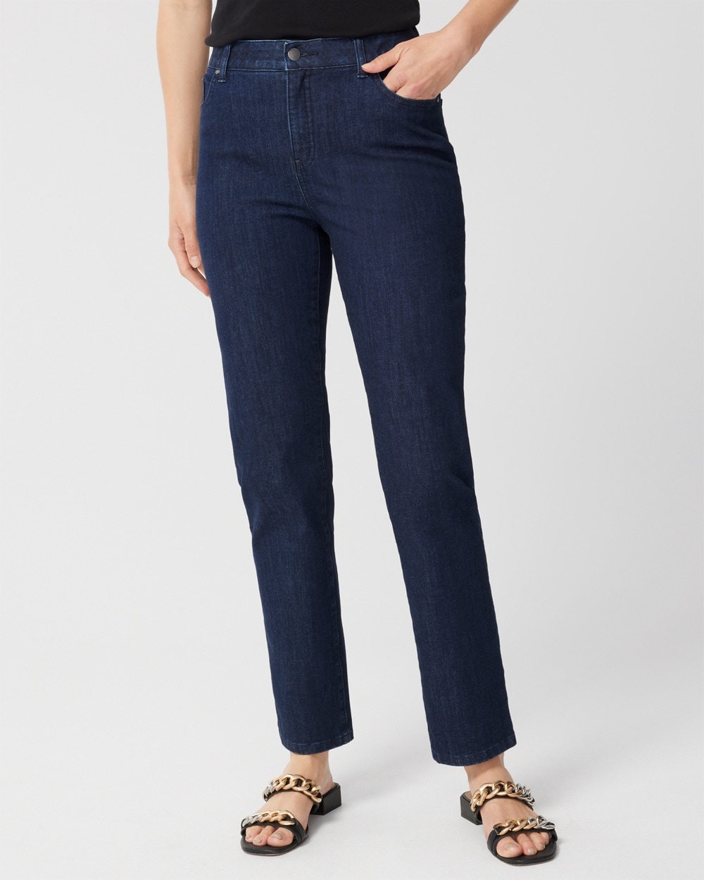 Fabulously Slimming 4-Way-Stretch Straight-Leg Jeans