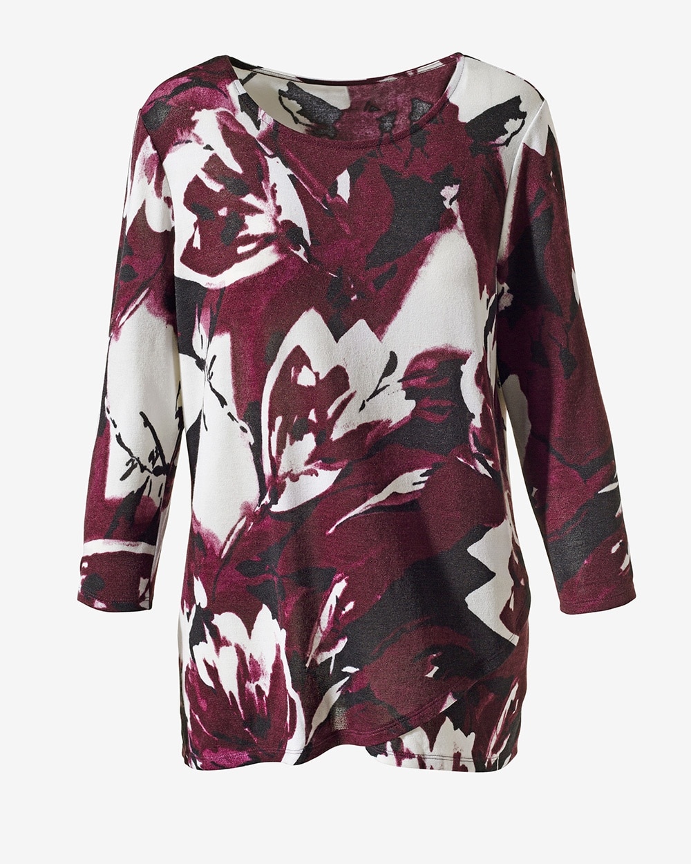 Easywear CoziSoft Abstract Floral Scoop-Neck Tunic